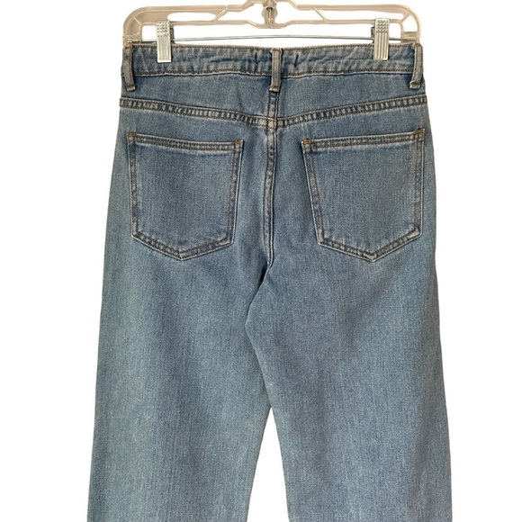 Forever 21 High Waist Baggy Fit Fringe Hem Jeans, 27 - Picture 6 of 8